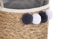 Mandenset DKD Home Decor Natuurlijk Katoen Pompons Natuurlijke Vezel (40 x 40 x 35 cm) - thumbnail