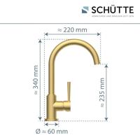 SCHÜTTE keukenmengkraan met ronde uitloop cornwall matgoud - thumbnail