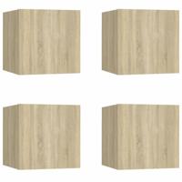 Tv-wandmeubelen 4 st 30,5x30x30 cm sonoma eikenkleurig - thumbnail