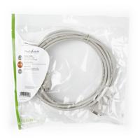 Seriële Kabel | D-SUB 9-Pins Male | D-SUB 9-Pins Female | Vernikkeld | 3.00 m | Rond | PVC | Ivoor | Polybag - thumbnail