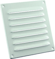 Nedco schoepenrooster alu. 155 x 155 mm RAL9010 wit - thumbnail