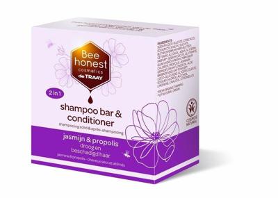 Traay Bee Honest Shampoobar jasmijn & propolis 80 Gram Traay Bee Honest Shampoobar jasmijn & propolis 80 Gram