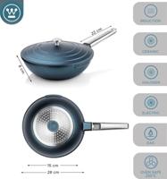 Westinghouse Wokpan Performance Bravery Blue ø 28 cm - standaard anti-aanbaklaag - thumbnail