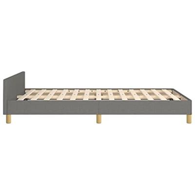 Bedframe zonder matras 120x200 cm stof donkergrijs Bedframe zonder matras 120x200 cm stof donkergrijs