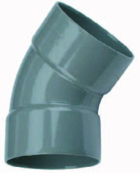 PVC Bocht 45° 2 x mof 75mm