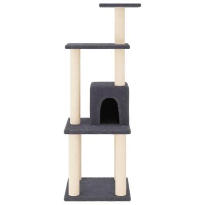 VidaXL Kattenkrabpaal met sisal krabpalen 105 cm donkergrijs
