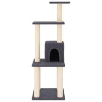 VidaXL Kattenkrabpaal met sisal krabpalen 105 cm donkergrijs - thumbnail