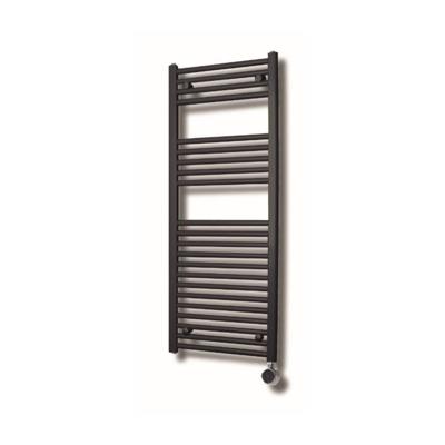 Elektrische Design Radiator Sanicare Plug En Play 172 x 60 cm Mat Zwart Thermostaat Chroom 1127 Watt