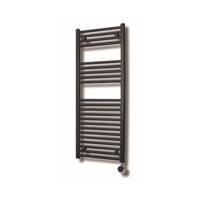 Elektrische Design Radiator Sanicare Plug En Play 172 x 60 cm Mat Zwart Thermostaat Chroom 1127 Watt - thumbnail