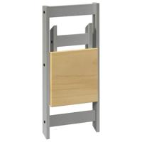 Eetkamerstoelen 4 st Corona inklapbaar massief grenenhout grijs - thumbnail