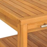 Wastafelkast met 2 schappen 74x45x75 cm massief hout - thumbnail