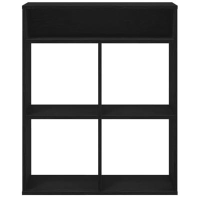 Boekenkast 66x31x80 cm bewerkt hout zwart