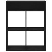 Boekenkast 66x31x80 cm bewerkt hout zwart - thumbnail