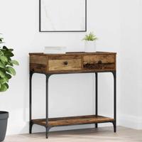 Wandtafel met lade Oud hout 75 x 34.5 x 75 cm Bewerkt hout - thumbnail