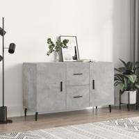 Dressoir 100x36x60 cm bewerkt hout betongrijs - thumbnail