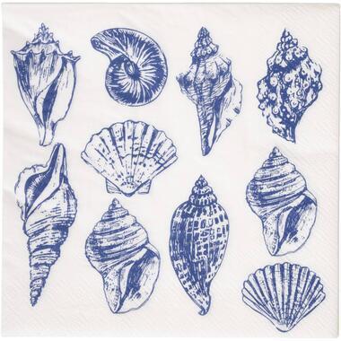 Servetten Schelp - off-white - 20 stuks