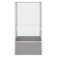 Vogelkooi 111x107x211,5 cm gegalvaniseerd staal grijs - thumbnail