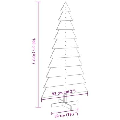 VidaXL Kerstdecoratie kerstboom 180 cm massief grenenhout