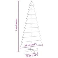 VidaXL Kerstdecoratie kerstboom 180 cm massief grenenhout - thumbnail