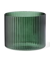 HEMA Glas Voor Geurkaars S Ribbel Donkergroen (groen) - thumbnail