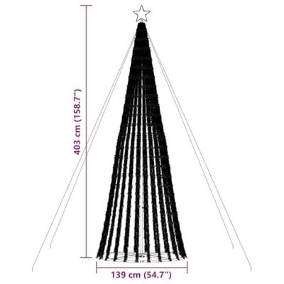 LED-kerstboom 1028 LEDs warm wit 403 cm - thumbnail