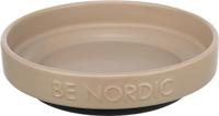 Trixie be nordic voerbak kat keramiek / rubber taupe - thumbnail