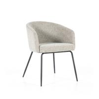 Eleonora Eetkamerstoel 'Astrid' kleur Lichtgrijs Baquer - thumbnail