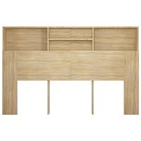 Hoofdbordkast 160x19x103,5 cm sonoma eikenkleurig - thumbnail