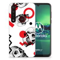 Silicone Back Case Motorola Moto G8 Plus Skull Red - thumbnail