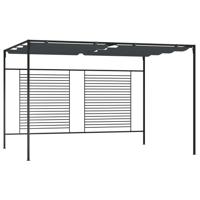 Prieel met uittrekbaar dak 180 g/m² 4x3x2,3 m antracietkleurig - thumbnail