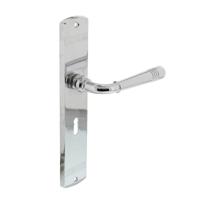 Intersteel Deurklink Helena op schild sleutelgat 56mm chroom - thumbnail