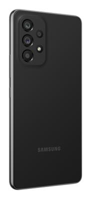 Samsung Galaxy A53 5G Smartphone Android Display Infinity-O FHD+ Super AMOLED 6,5 inch-scherm, 6 GB RAM en 128 GB uitbreidbaar intern geheugen, batterij 5.000 mAh, zwart (Awesome Black) [Italiaanse versie].