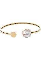 Skagen SKJ1585710 Armband Cuff Agnethe staal-parelmoer goudkleurig-wit - thumbnail