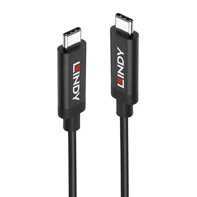 LINDY 43348 USB-kabel USB 3.2 Gen2 USB-C stekker, USB-C stekker 3.00 m Zwart