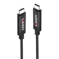 LINDY 43348 USB-kabel USB 3.2 Gen2 USB-C stekker, USB-C stekker 3.00 m Zwart - thumbnail