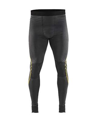 Blåkläder Lange onderbroek 100% merino XLIGHT 18441734 | Donkergrijs/Geel | Maat XL - 7330509595145