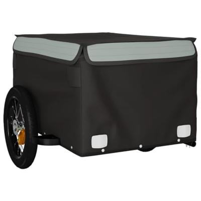 Fietstrailer 30 kg ijzer zwart en grijs - thumbnail