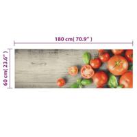 VidaXL Keukenmat wasbaar tomatenprint 60x180 cm fluweel - thumbnail