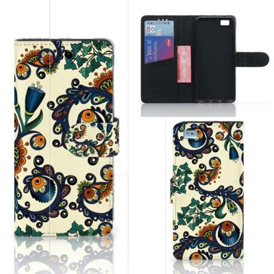 Wallet Case Huawei Ascend P8 Lite Barok Flower