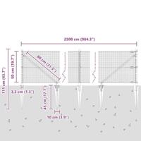 VidaXL Afrasteringspaal groen 25 x 0,5 m (19 x 19 mm mesh) staal - thumbnail