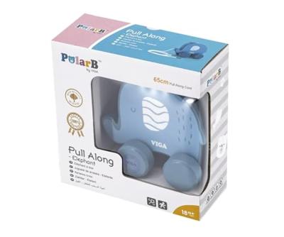 VIGA trek olifant, afm 11 cm, blauw, 1 stuk