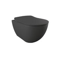 Creavit Wandcloset Freedom Mat Antraciet - Exclusief Toiletbril - thumbnail