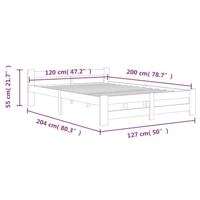 Bedframe massief grenenhout honingbruin 120x200 cm - thumbnail