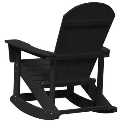 Adirondack Schommelstoel Zwart 73.5 x 92 x 90cm HDPE