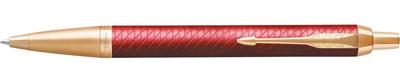 Parker IM Premium balpen, medium, in giftbox, Deep red (rood/goud) Parker IM Premium balpen, medium, in giftbox, Deep red (rood/goud)