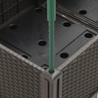 Plantenbak met latwerk 120x40x142,5 cm polypropeen bruin - thumbnail