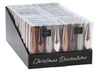 Kerstornament Kerstpegels Plastic 14cm Amber 4st - thumbnail