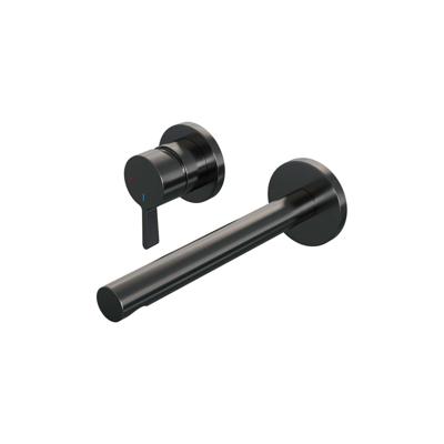 Brauer Gunmetal Edition Inbouw Wastafelmengkraan met Rechte Uitloop en Rozetten Model E2 Gunmetal Geborsteld PVD