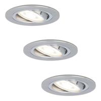 Set van 3 Chandler LED inbouwspots - GU10 4 Watt 345 Lumen - 6500K Daglicht wit - Dimbaar - Rond - Kantelbaar - IP20 Voor binnen - RVS - thumbnail