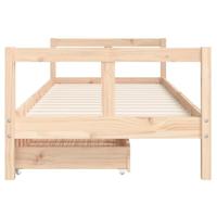 Kinderbedframe met lades 80x200 cm massief grenenhout - thumbnail